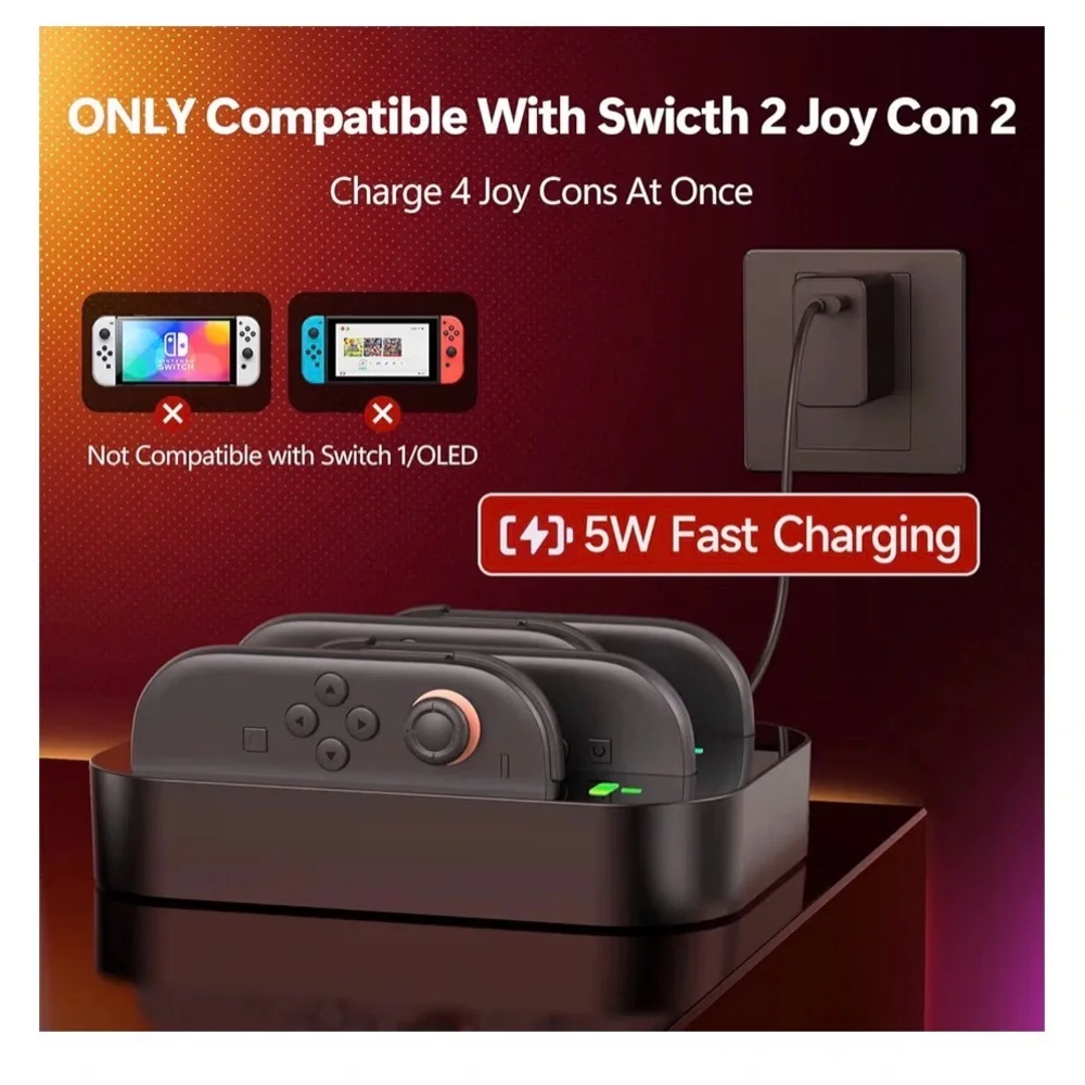 ⭐️ 4 in 1 Controller Charging Dock for Nintendo Switch 2 ⭐️